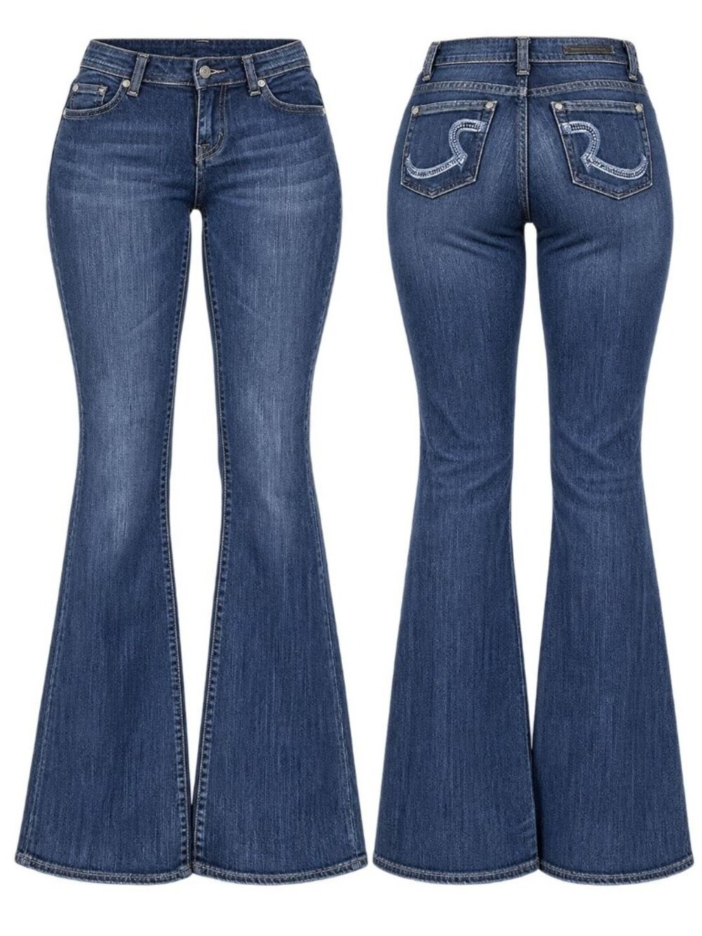 Rock & Republic Roth Cut 9051 Womens Bootcut Jeans Size 28 Blue Denim